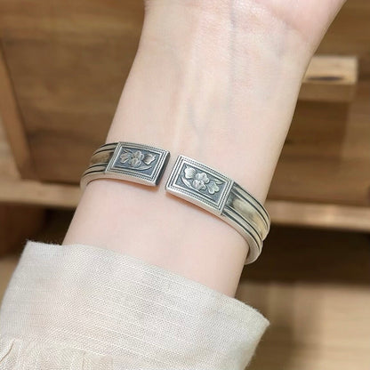 Orchid Silver Bracelet