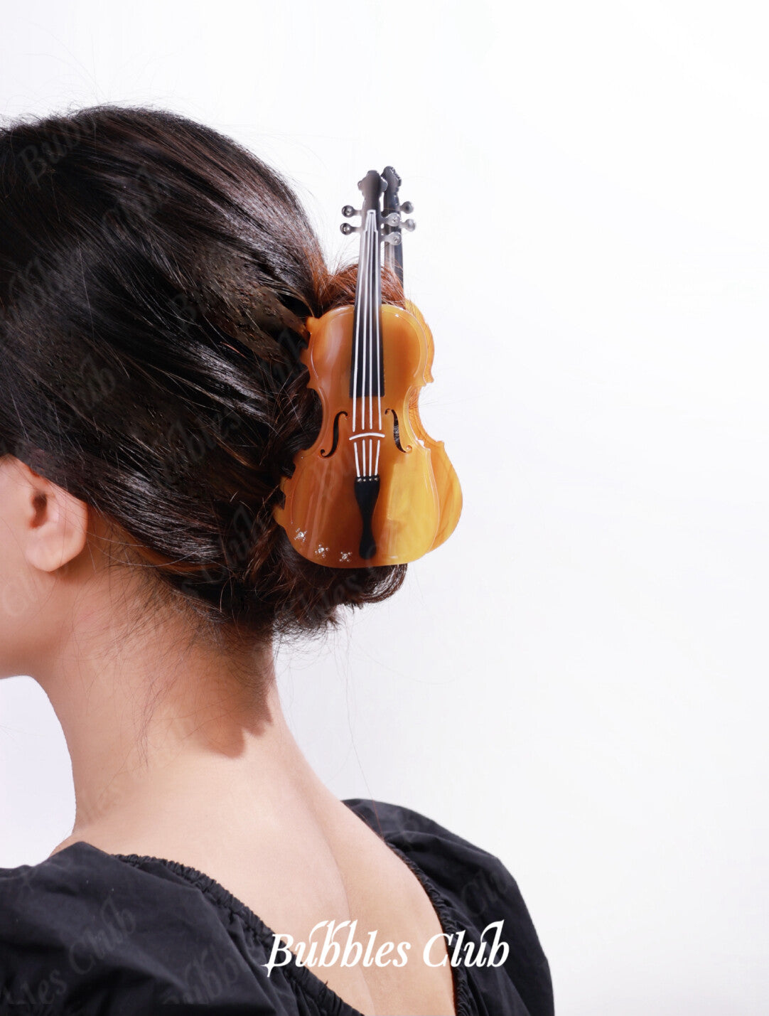 Sunset Violin Hair Clip