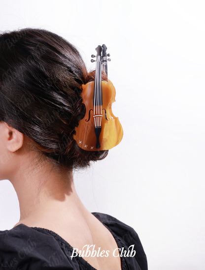 Sunset Violin Hair Clip