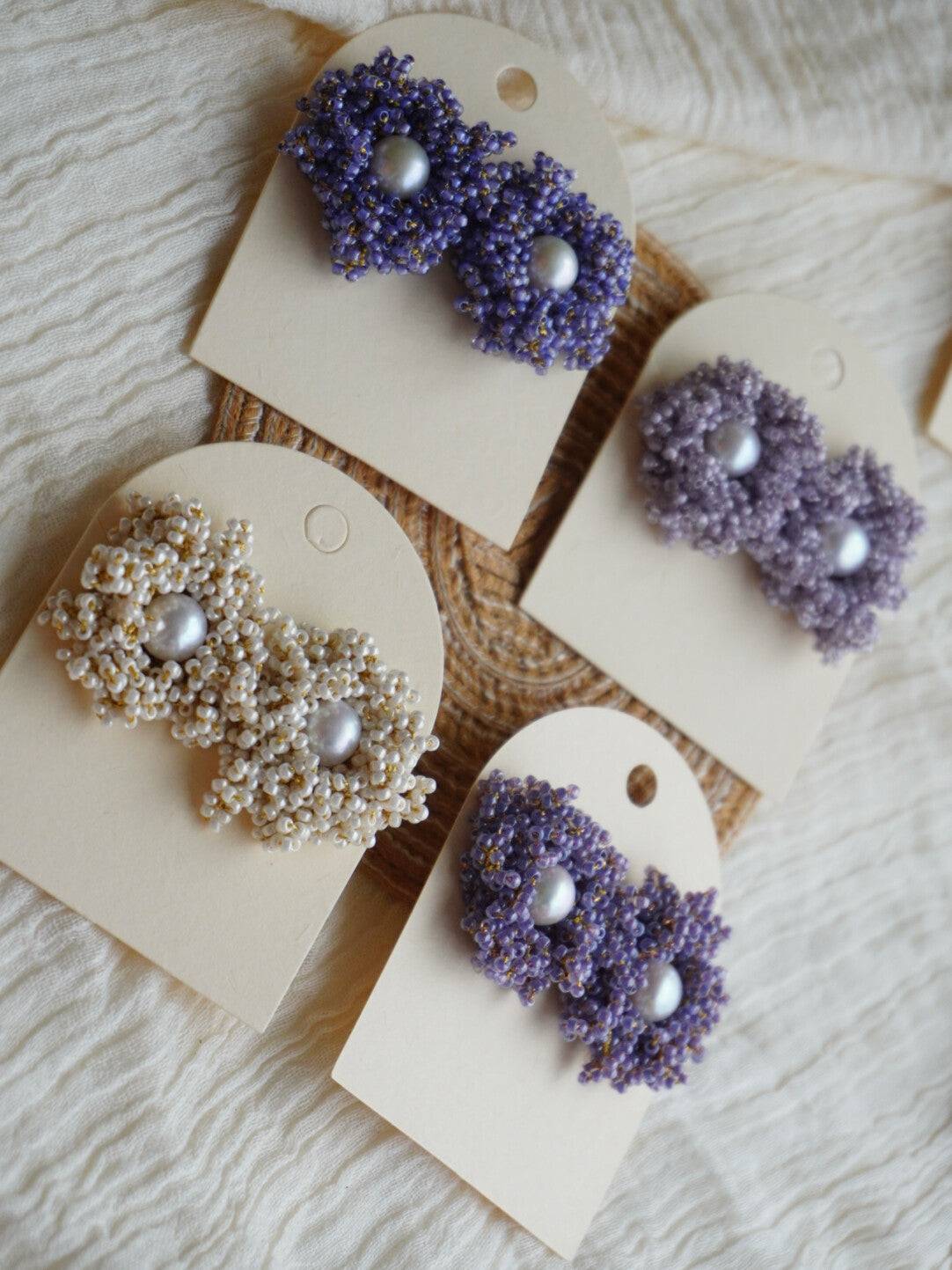 Freshwater Pearl Crochet Beaded Earrings,Lumivault.