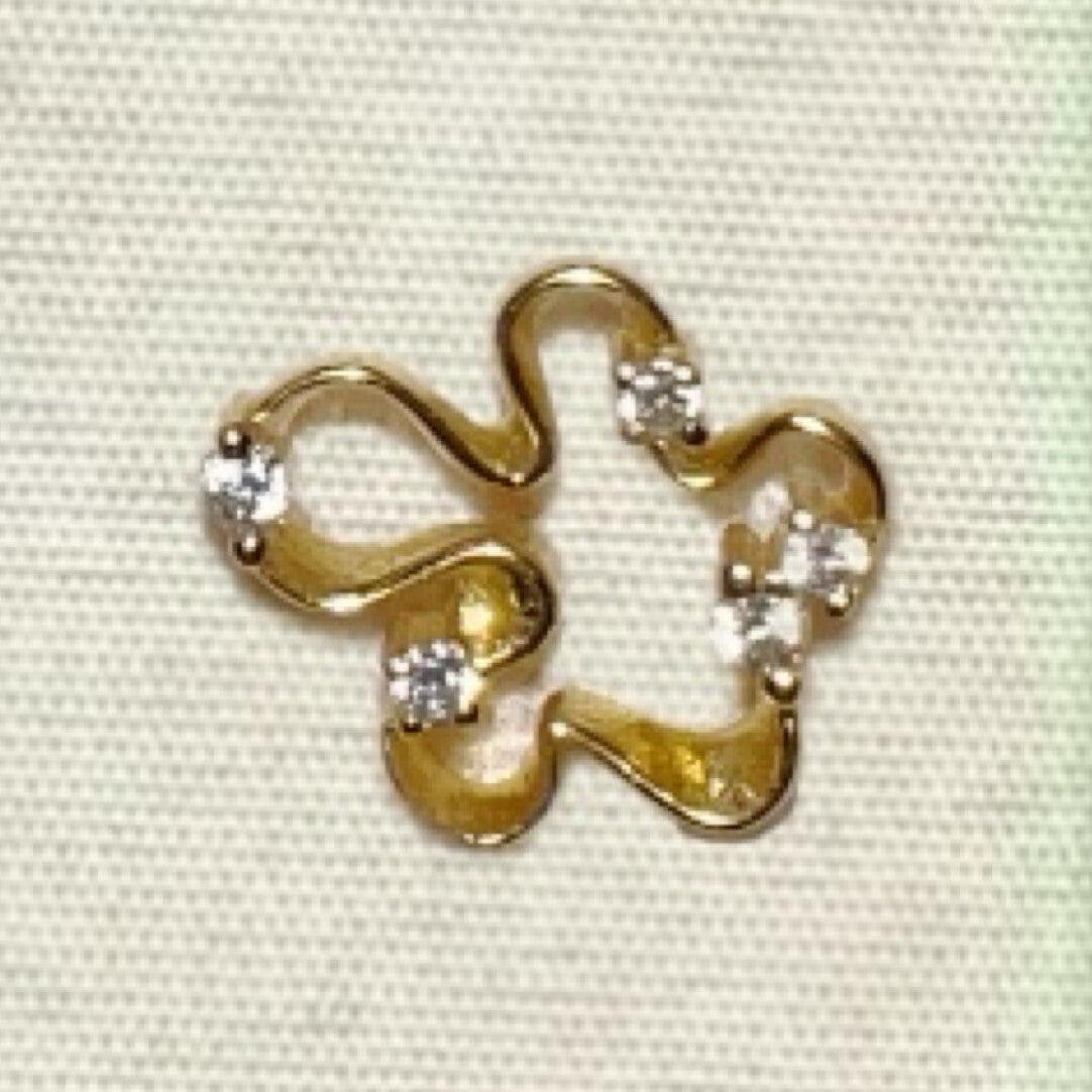 Silver Flower Diamond Spiral Earrings Necklace,Gold / A Pair of Stud Earrings,Lumivault.