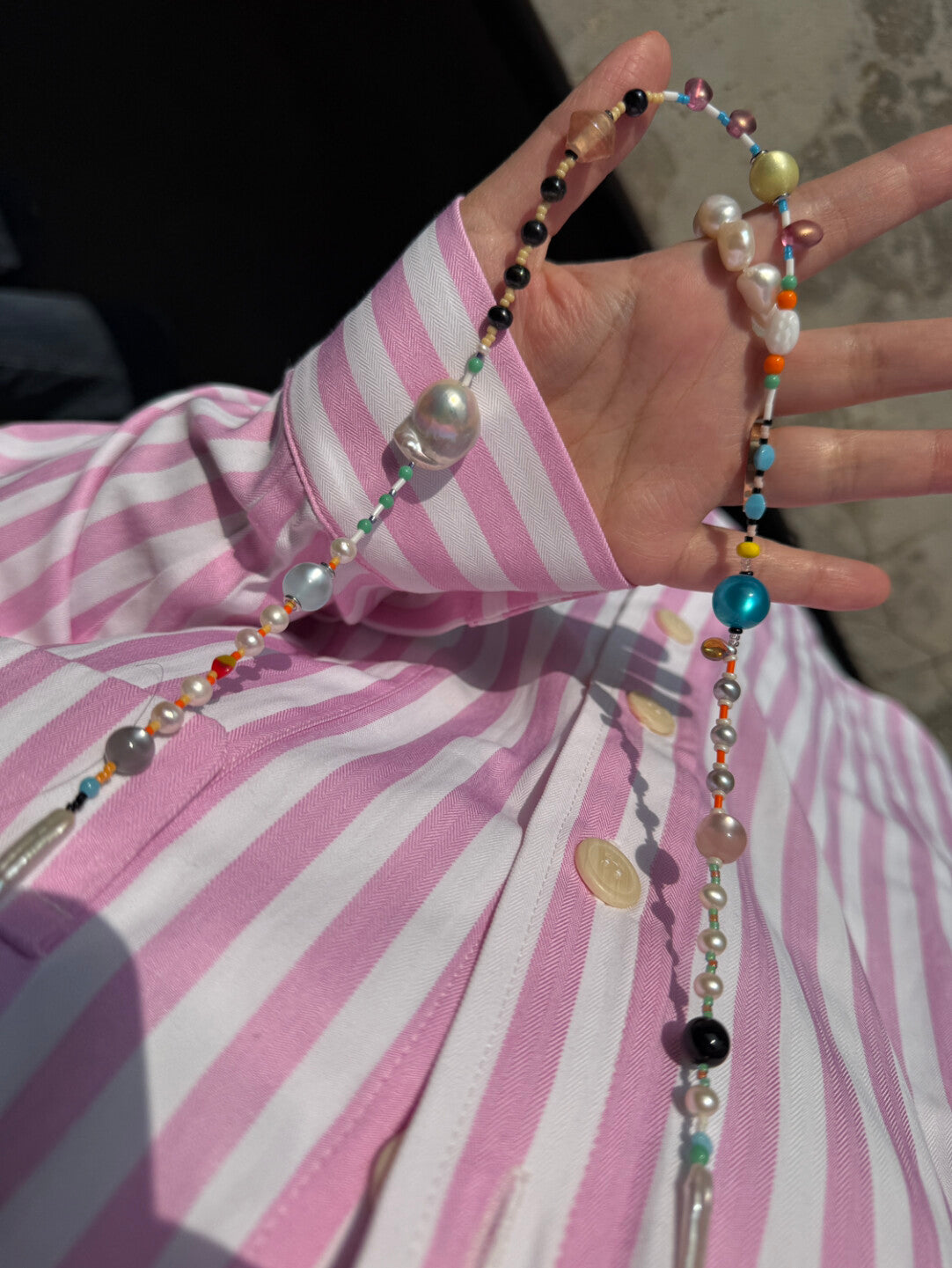 Handmade Dopamine Colorful Beads Necklace,Lumivault.