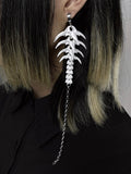 Vertebra Single Earring,Pearlescent Chain / Stud,Lumivault.