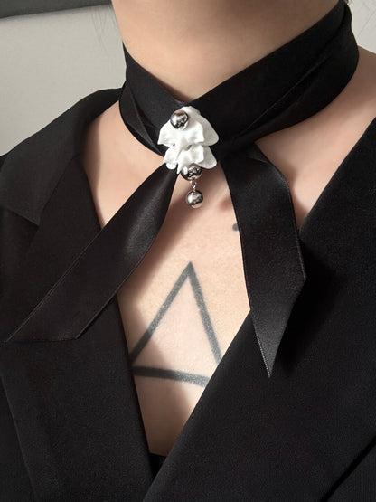 Bone Flower Choker