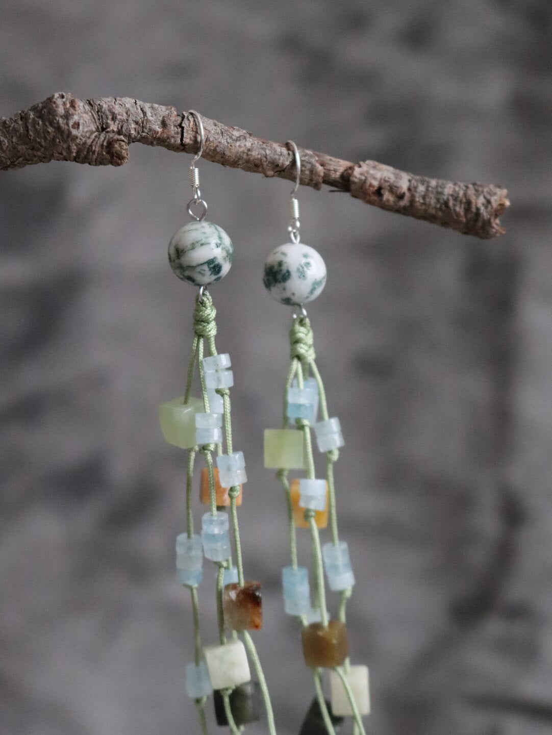 Chinoiserie In the Mountains Earrings,Lumivault.