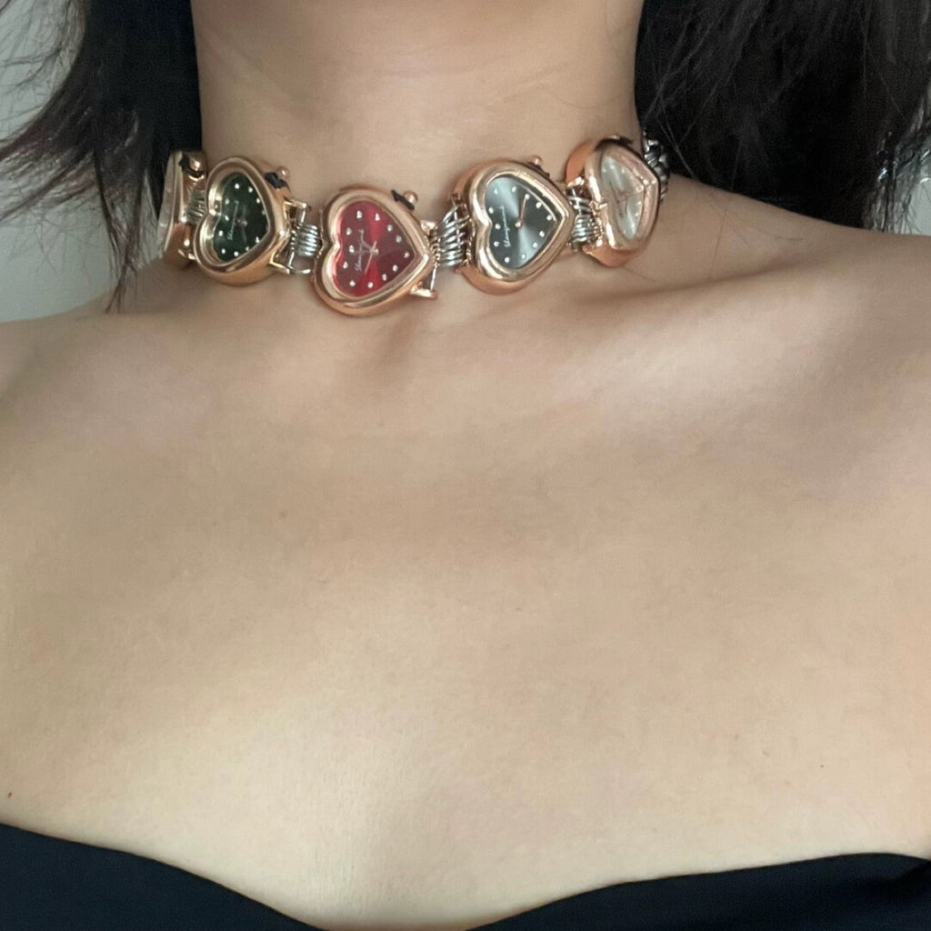 Watch Titanium Steel Punk Choker,Lumivault.
