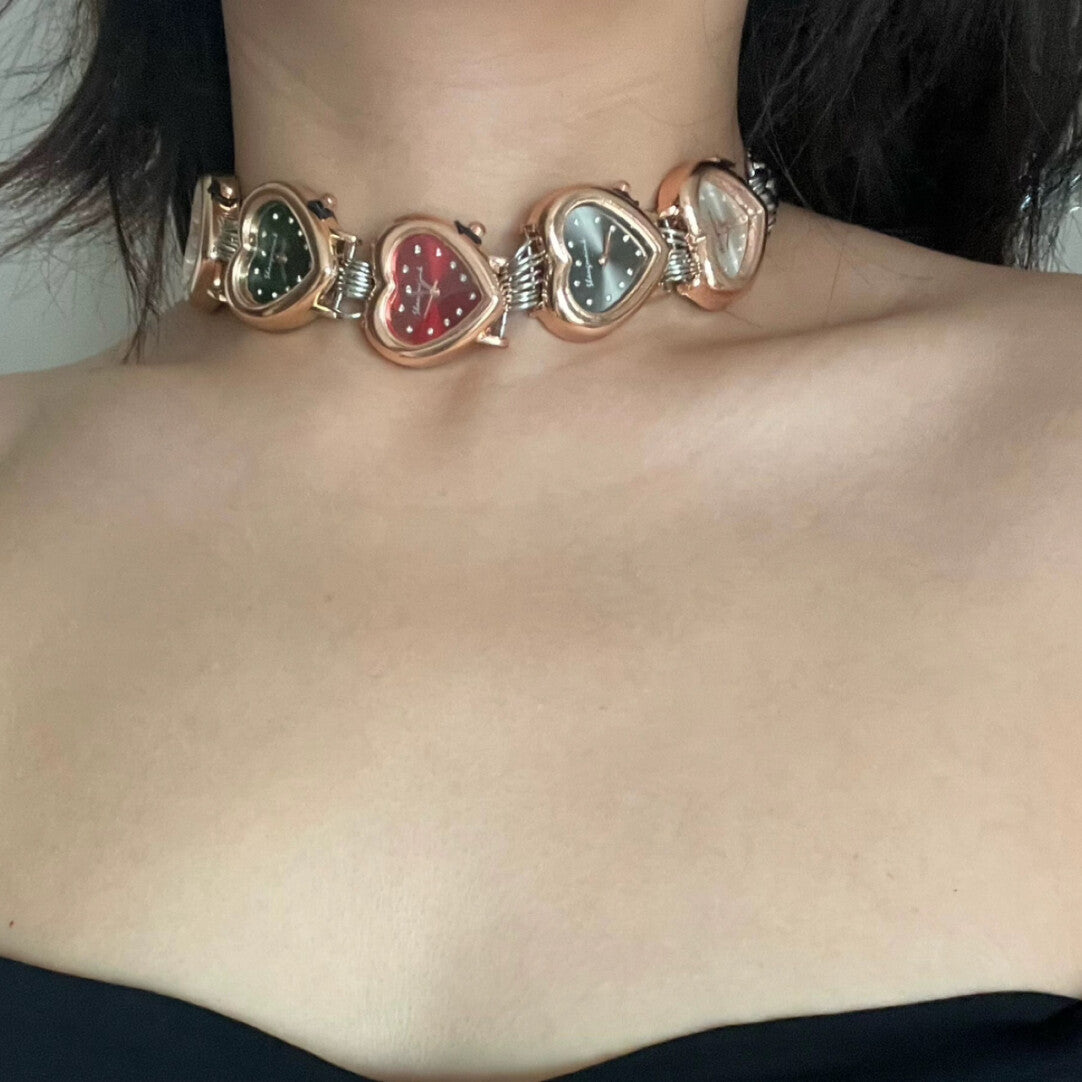 Watch Titanium Steel Punk Choker,Lumivault.