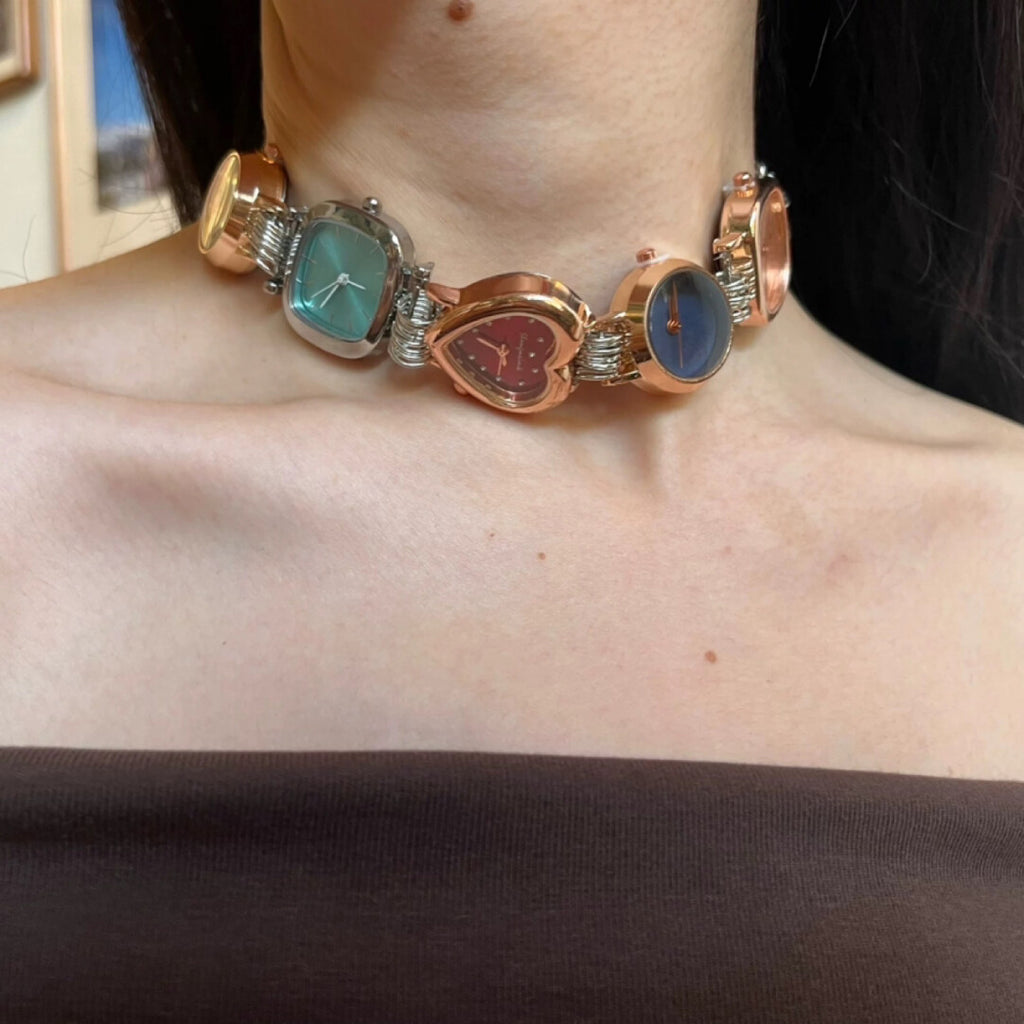Watch Titanium Steel Punk Choker,Candy,Lumivault.
