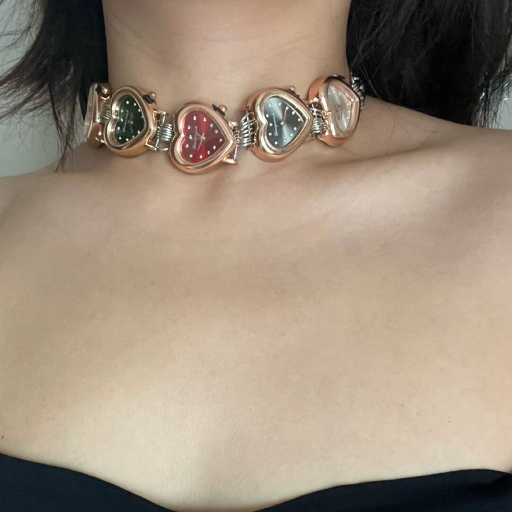 Watch Titanium Steel Punk Choker,Love,Lumivault.