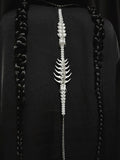 Spine Cascade Necklace,White,Lumivault.