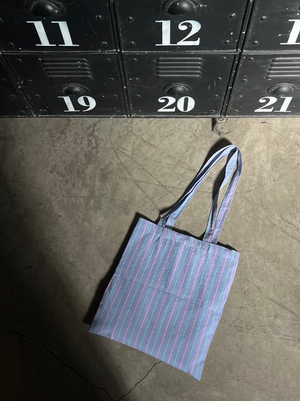 Fluorescent Stripes Canvas Shoulder Bag - Lumivault