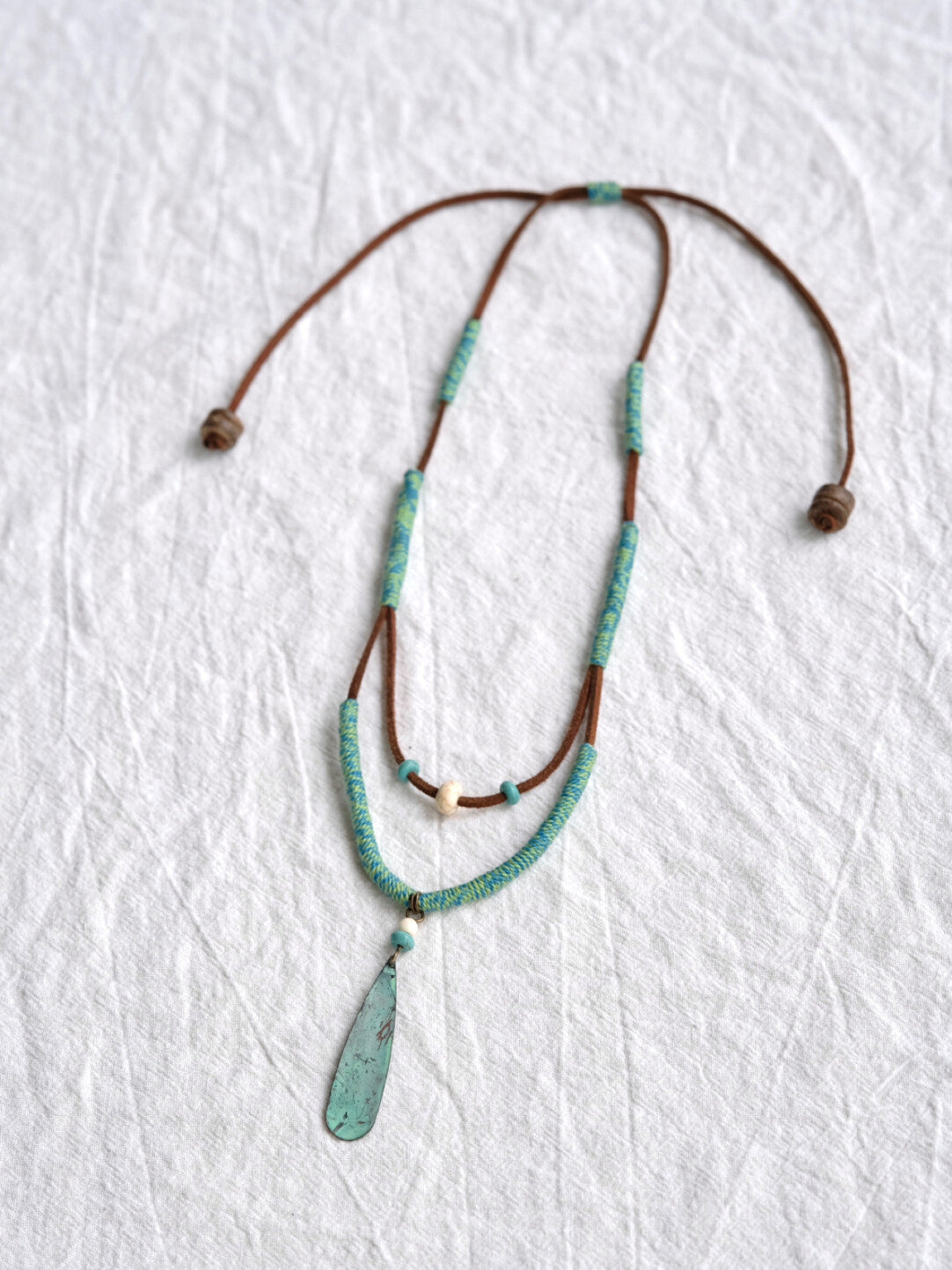 Double Layered Patina Necklace