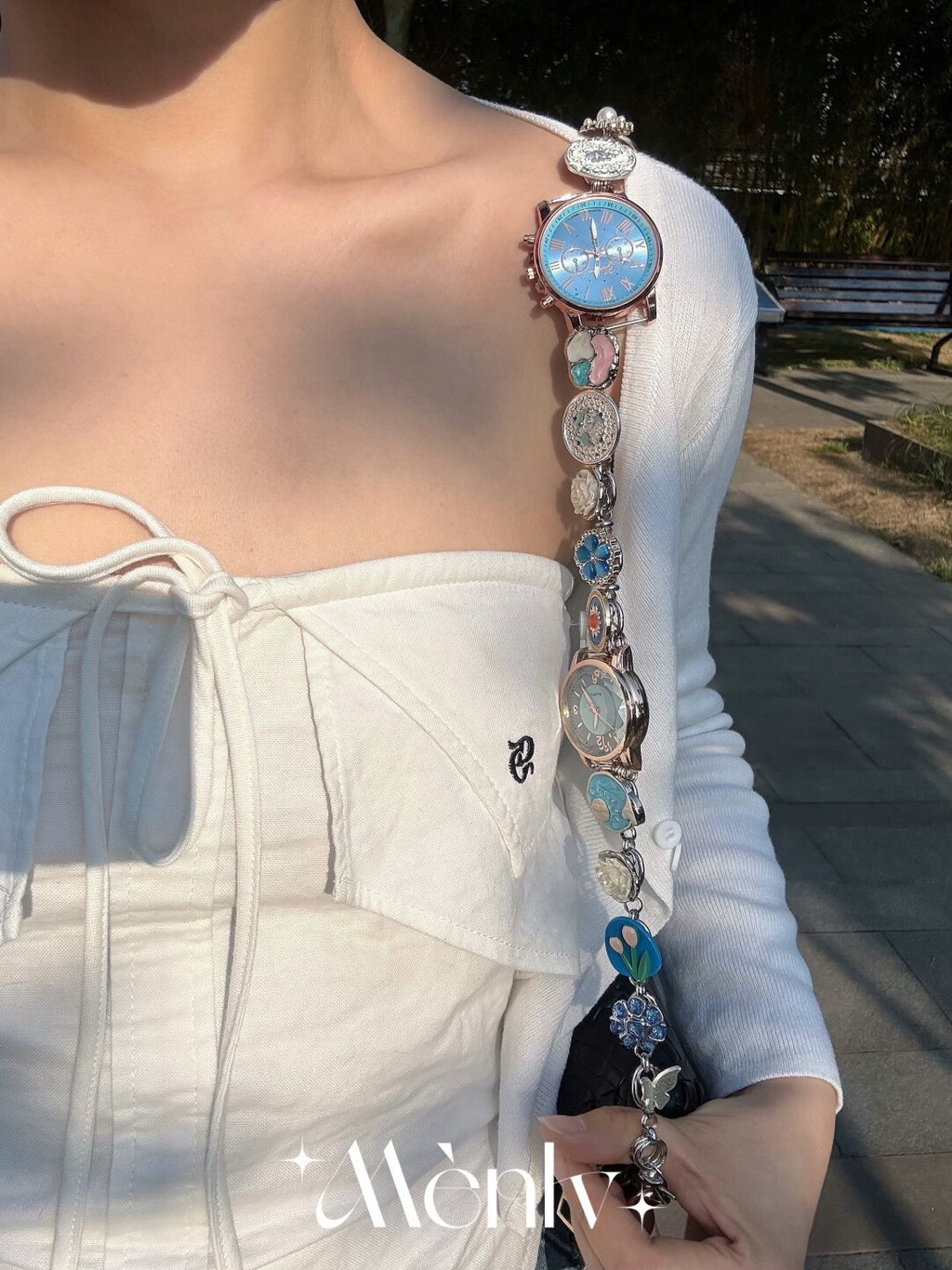Blue Watch Waist Chain,Bag Strap,Lumivault.