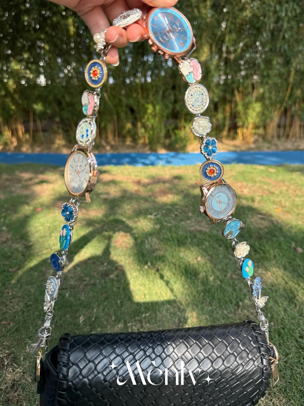 Blue Watch Waist Chain,Waist Chain (Bag Strap +25 Extension Chain),Lumivault.