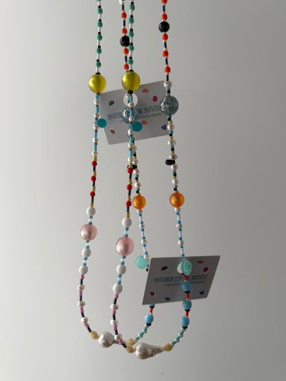 Handmade Dopamine Colorful Beads Necklace,Lumivault.