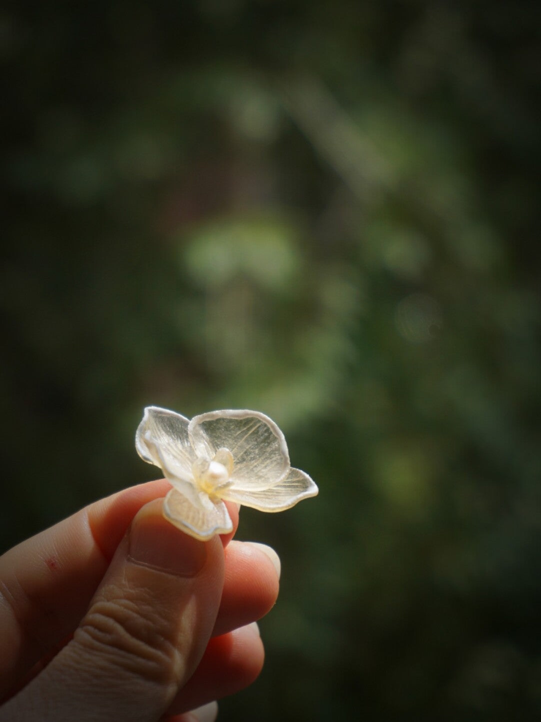 Morning Mist Leather Shadow Puppet Earrings