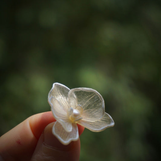 Morning Mist Leather Shadow Puppet Earrings