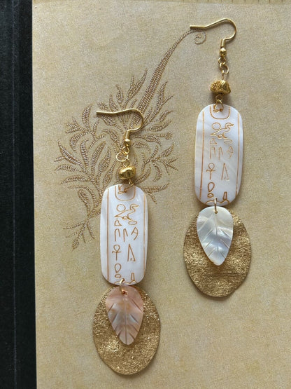 Egyptian Pearl Oyster Earrings