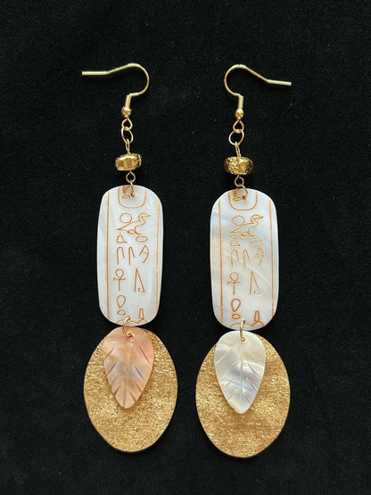 Egyptian Pearl Oyster Earrings
