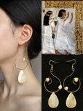 Egyptian Pearl Oyster Vine Earrings,Lumivault.
