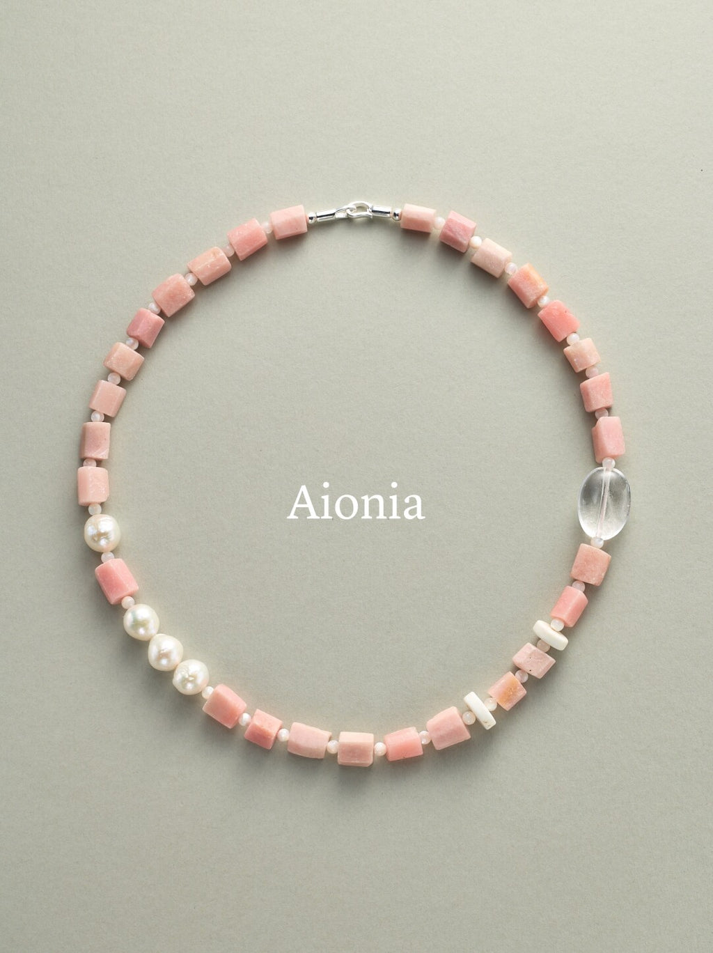 Opal Soft Pink Necklace,Lumivault.