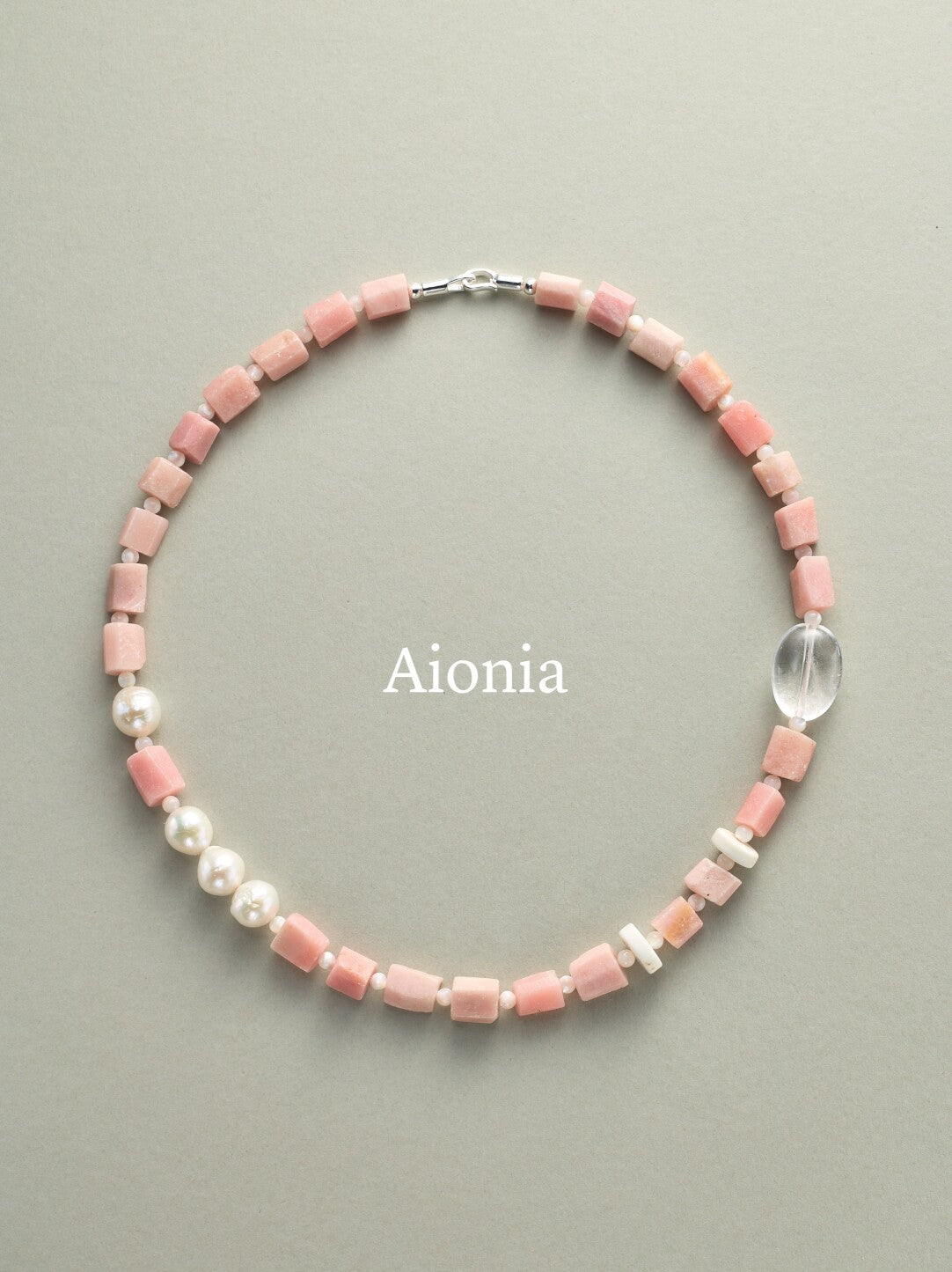 Opal Soft Pink Necklace,Lumivault.