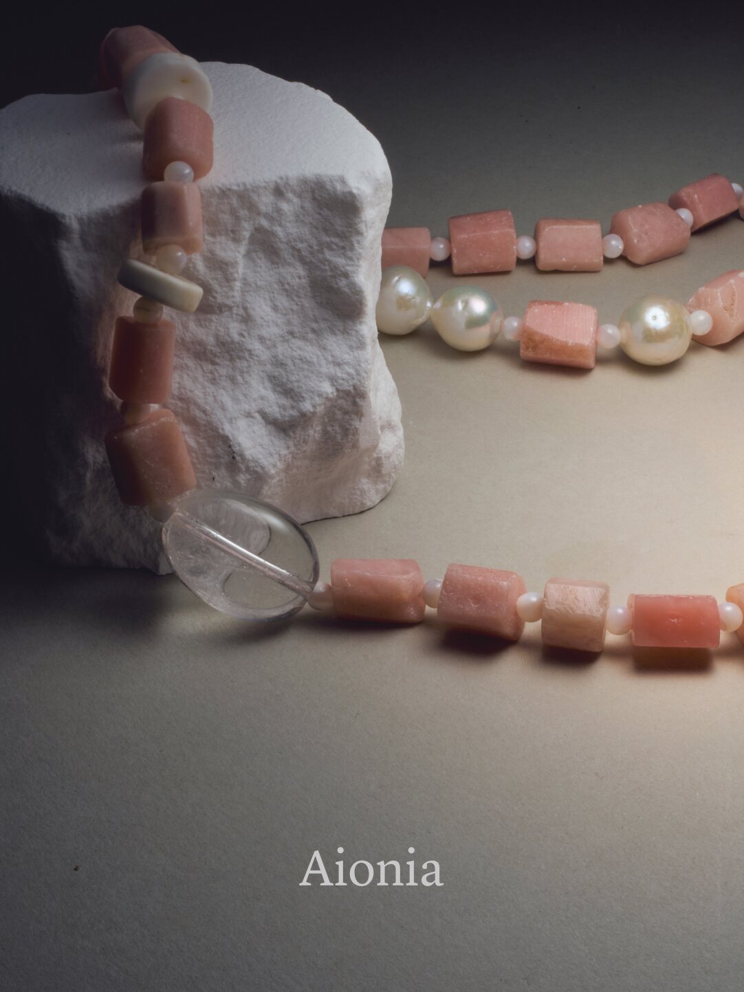 Opal Soft Pink Necklace,Lumivault.