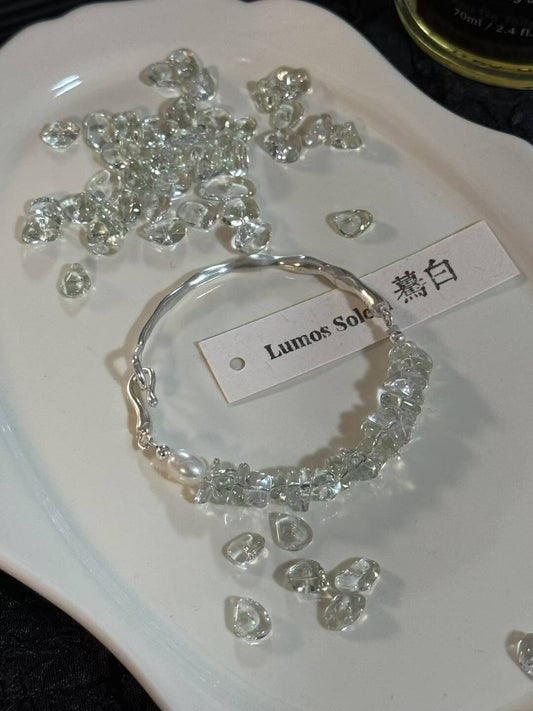 Green Willow Silver Bracelet