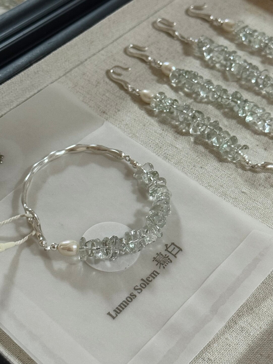 Green Willow Silver Bracelet,Lumivault.