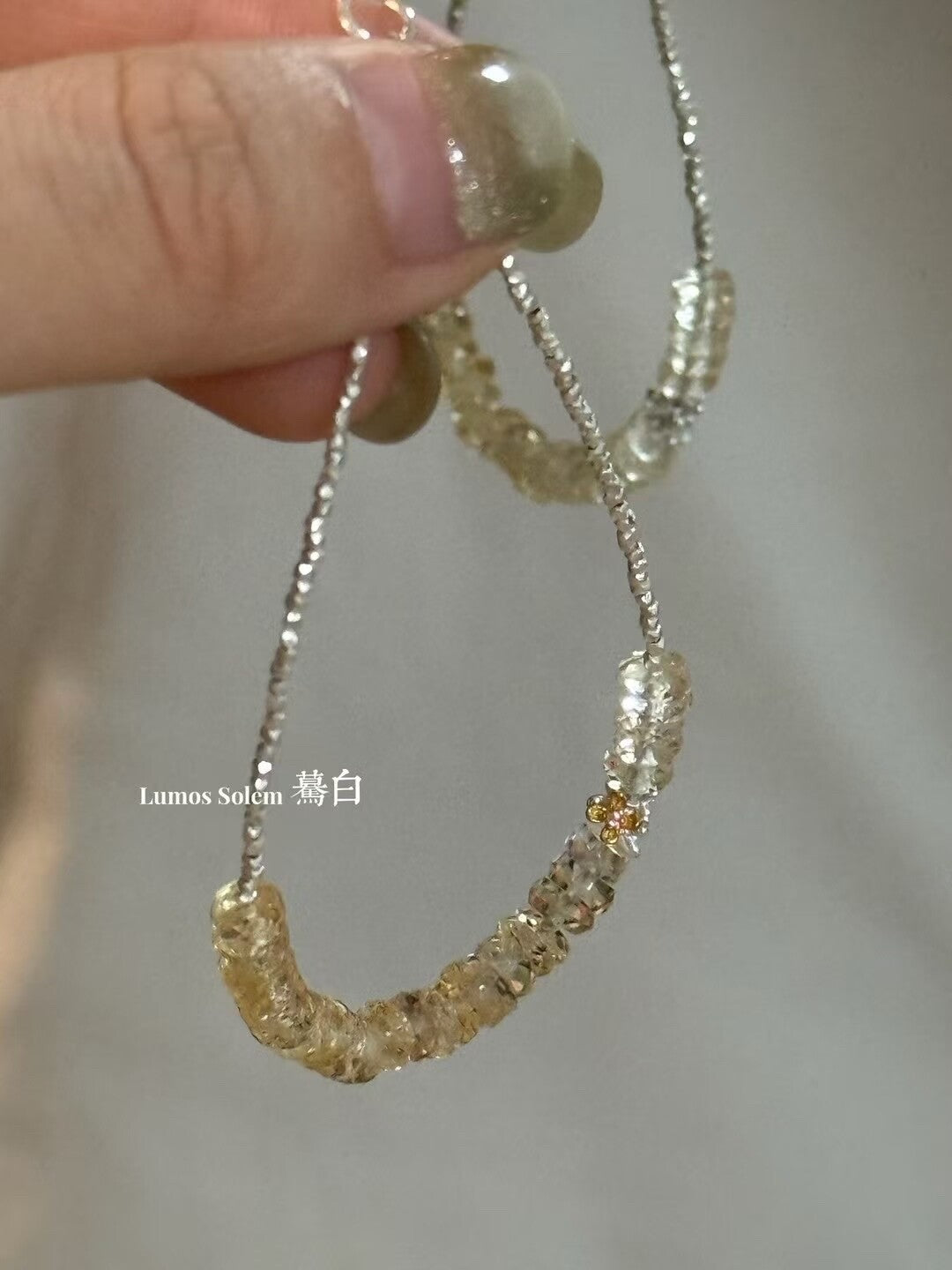 Laurel Natural Citrine Silver Bracelet,Lumivault.