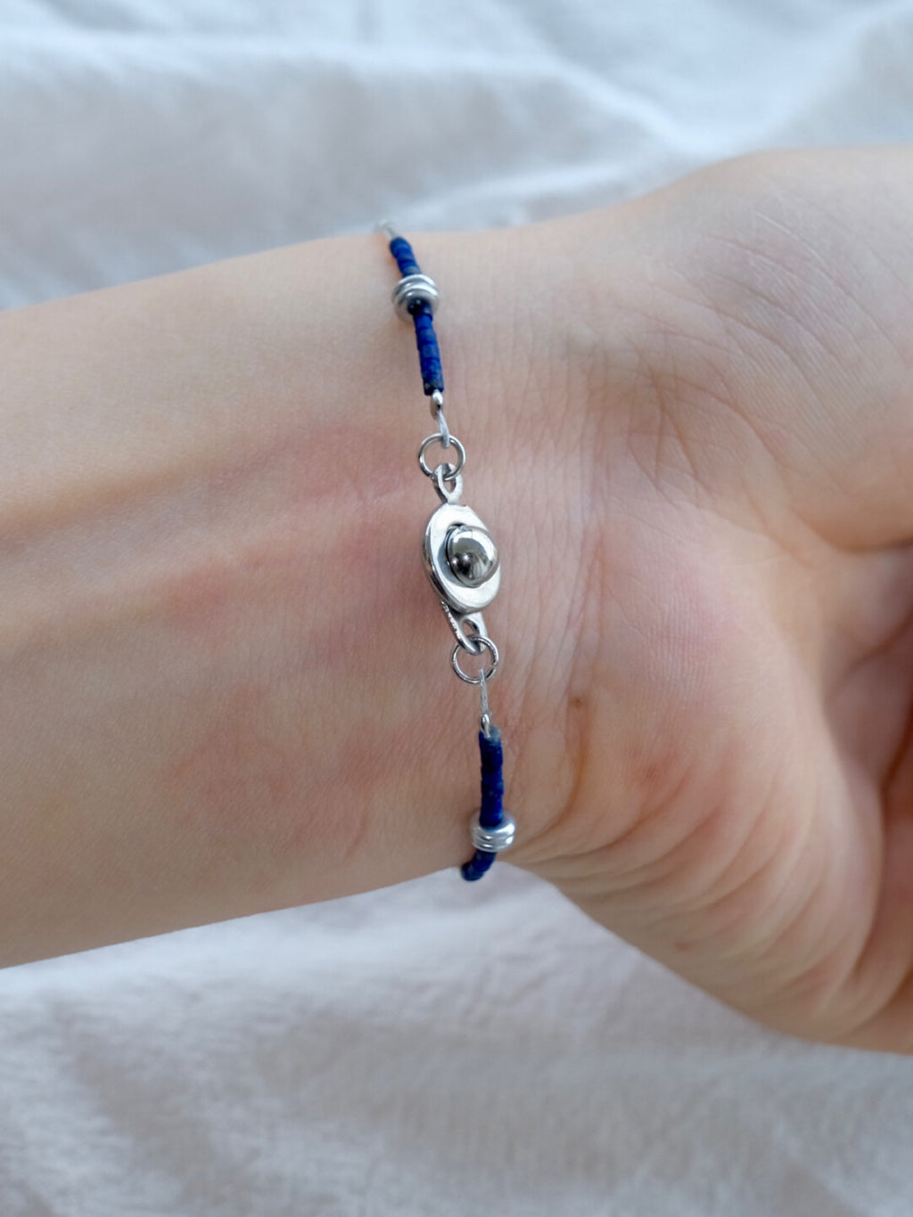 Handmade Lapis Lazuli Bracelet Necklace,Lumivault.