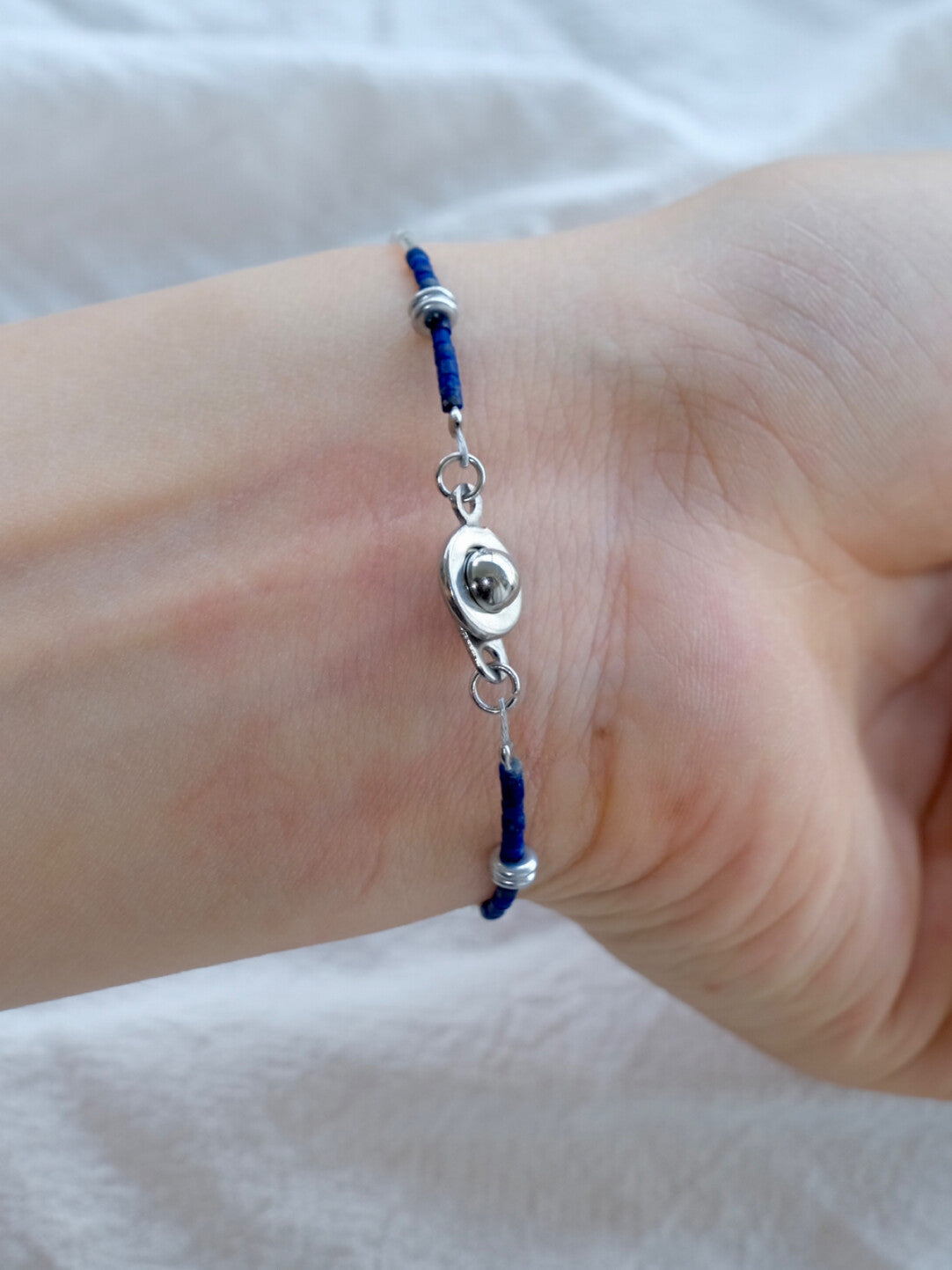 Handmade Lapis Lazuli Bracelet Necklace,Lumivault.