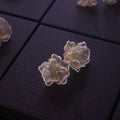 Late Rose Leather Shadow Puppet Earrings,Studs,Lumivault.