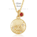 Birthstone Constellation Necklace,Capricorn - Garnet (12.22-1.19),Lumivault.