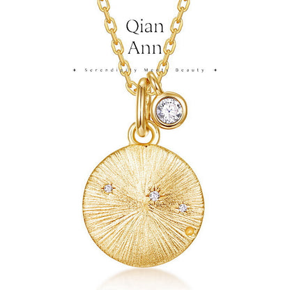 Birthstone Constellation Necklace,Aries - White Zircon (3.21-4.19),Lumivault.