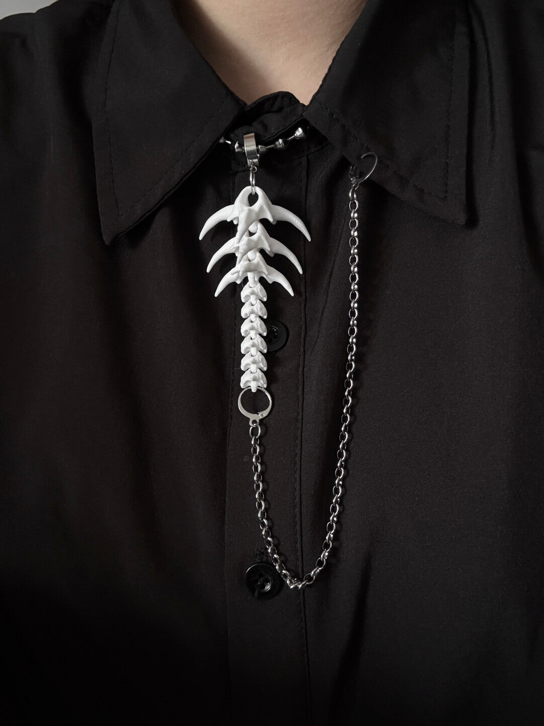 Link & Bone Single Earring,Necklace Set (Note Color) / Stud,Lumivault.