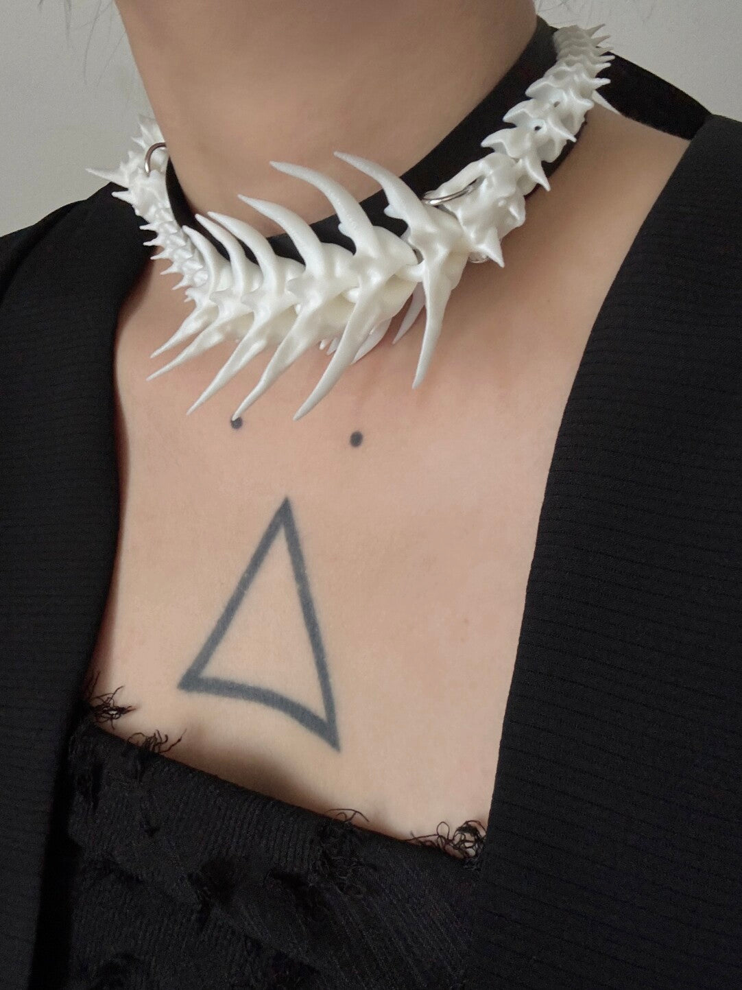Vertebrae Hand Tie Necklace,Soft White(Single Chain) / Single Necklace / 1,Lumivault.