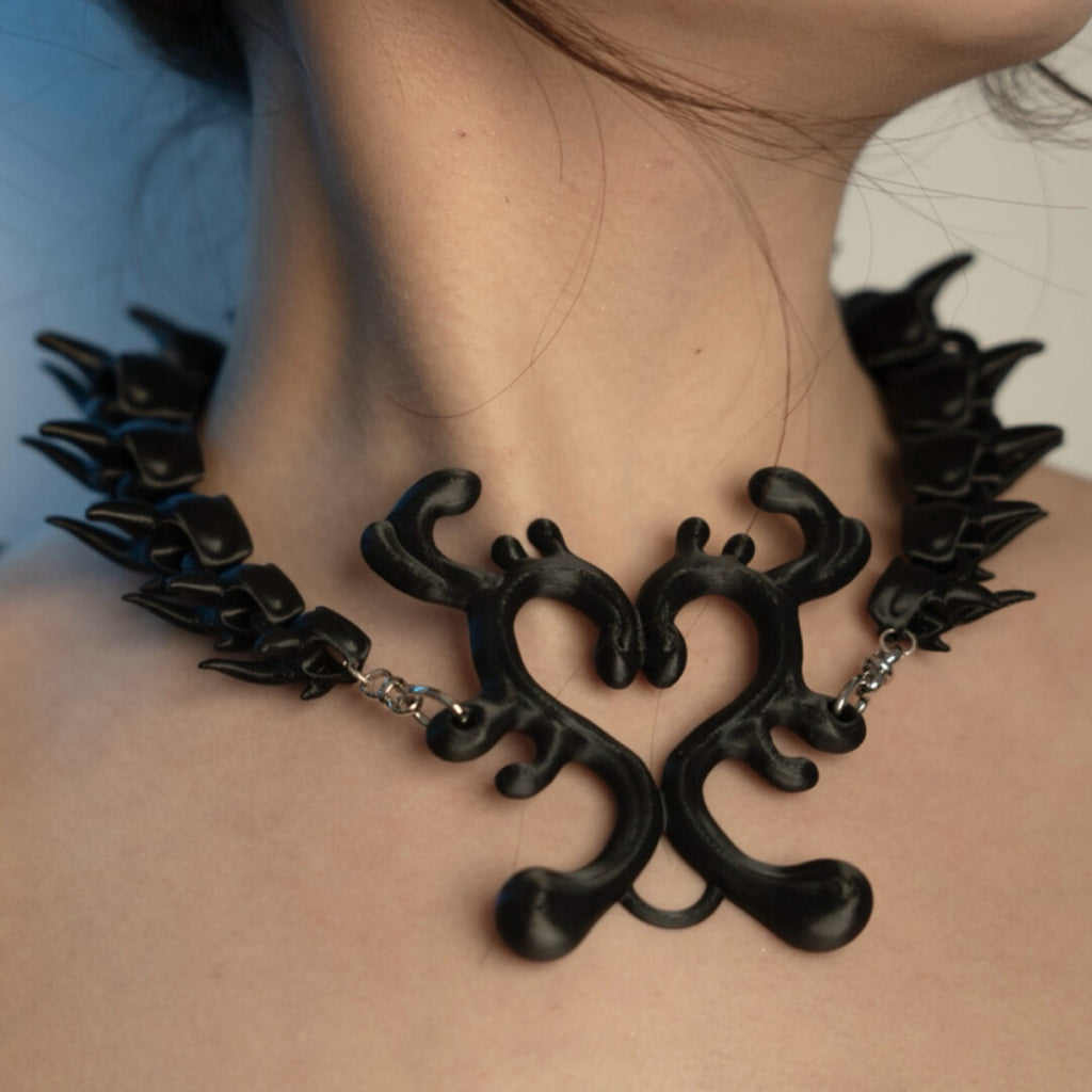 Hollow Love Black Gothic Necklace - Lumivault