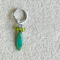 Firefly Green Earrings,Single Stud,Lumivault.