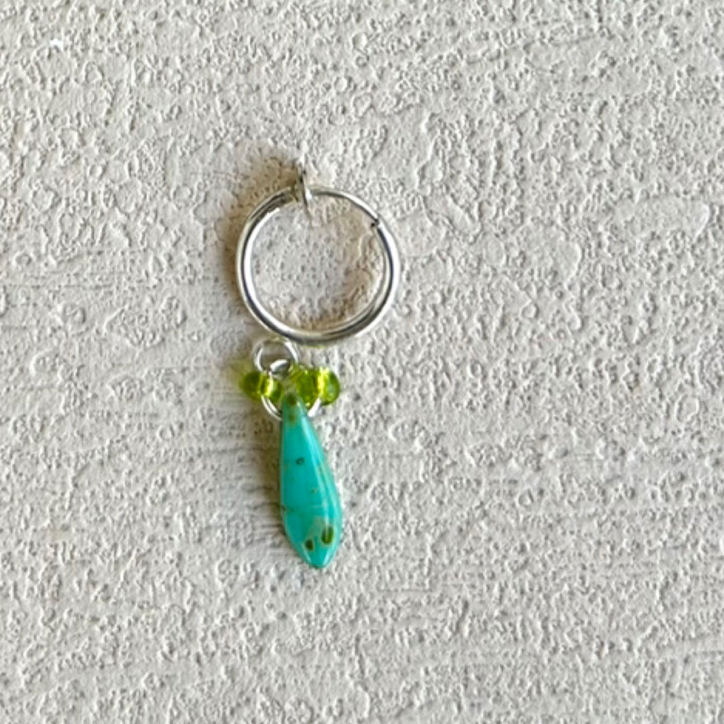 Firefly Green Earrings,Single Clip,Lumivault.