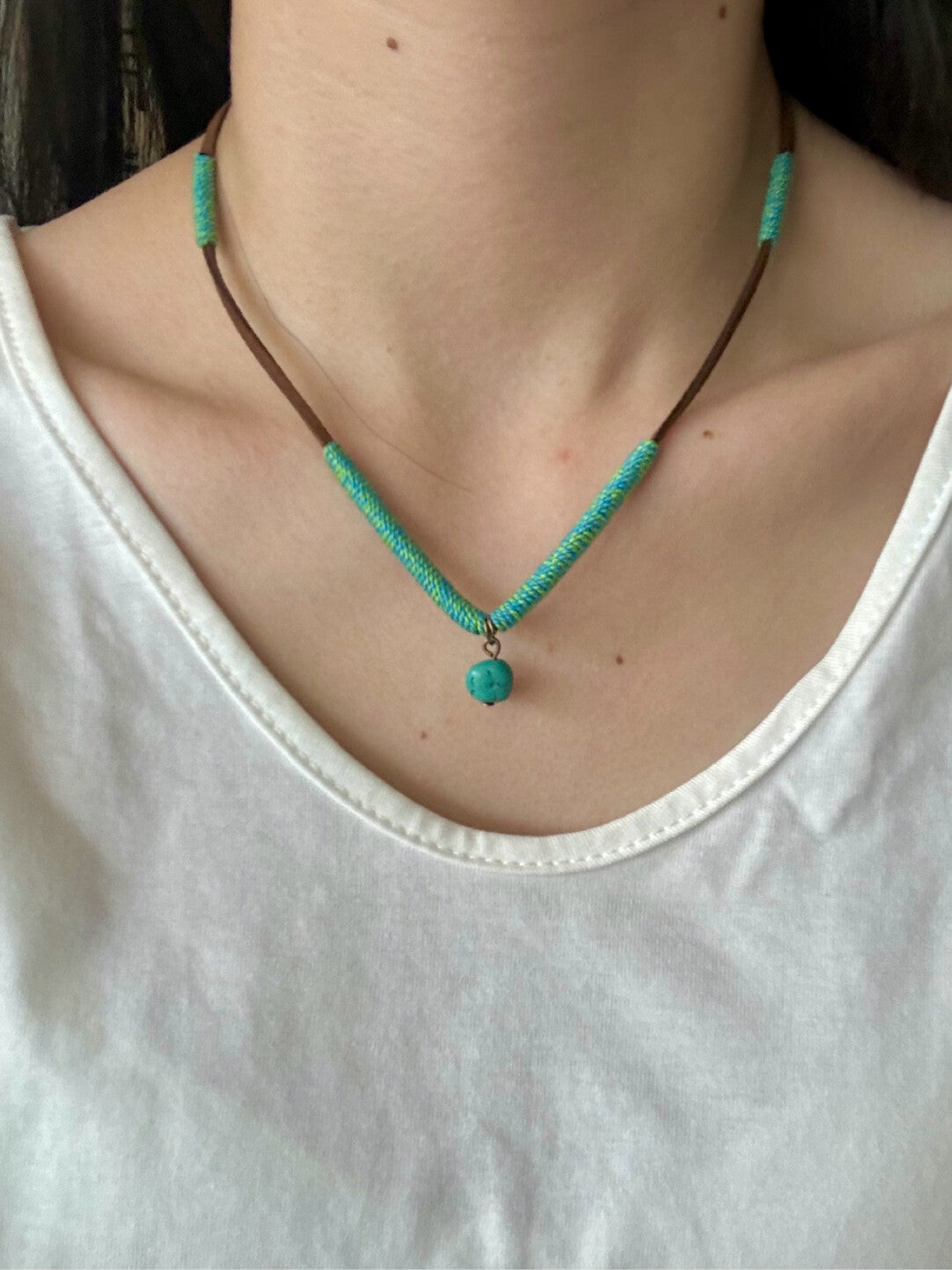 Handmade Turquoise Necklace,Lumivault.