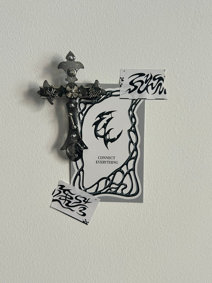 Gothic Cross Hair Clips