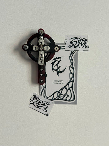 Gothic Cross Hair Clips