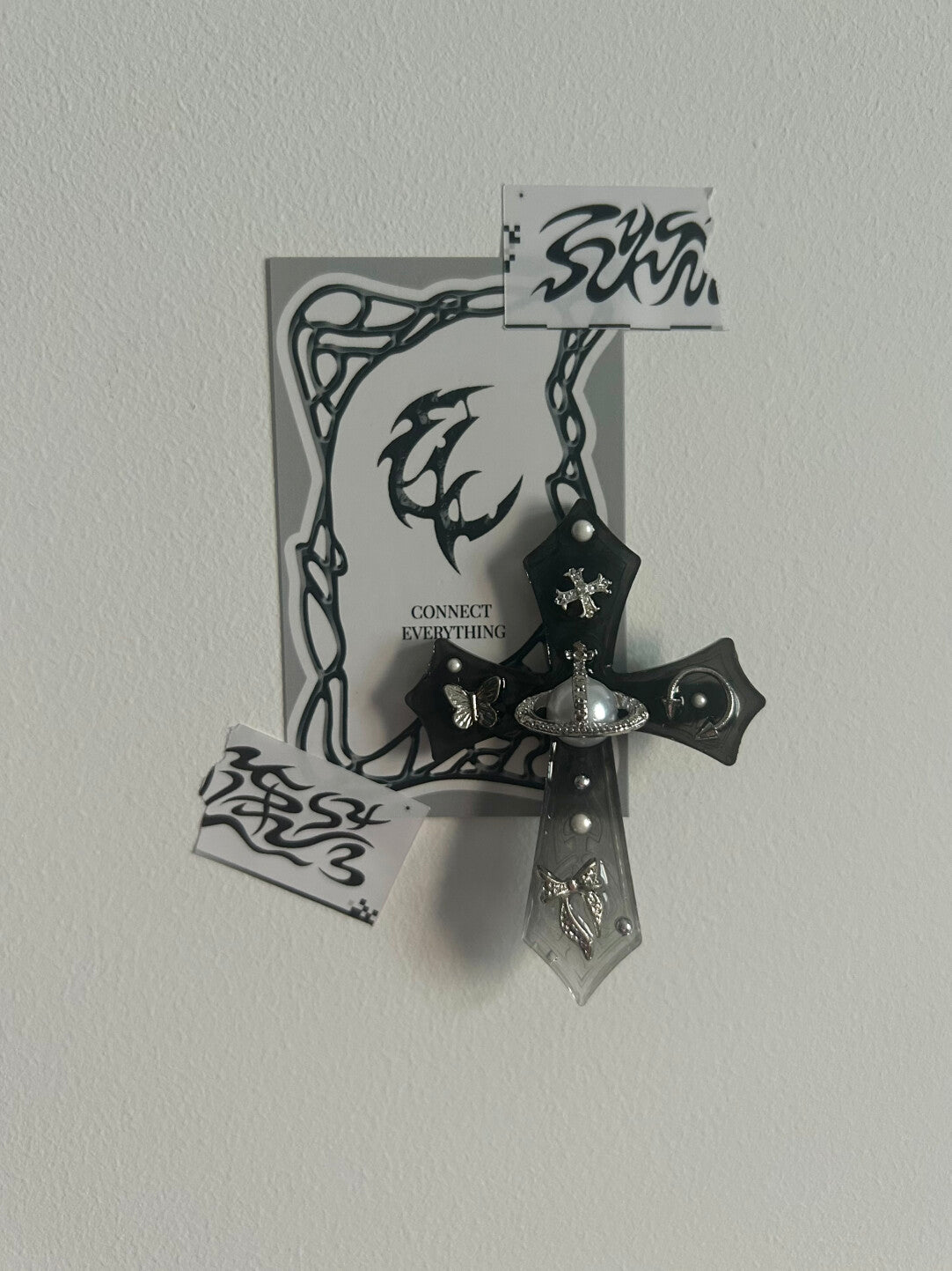 Gothic Cross Hair Clips