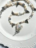 Metal Punk Rivet Rose Choker,Lumivault.