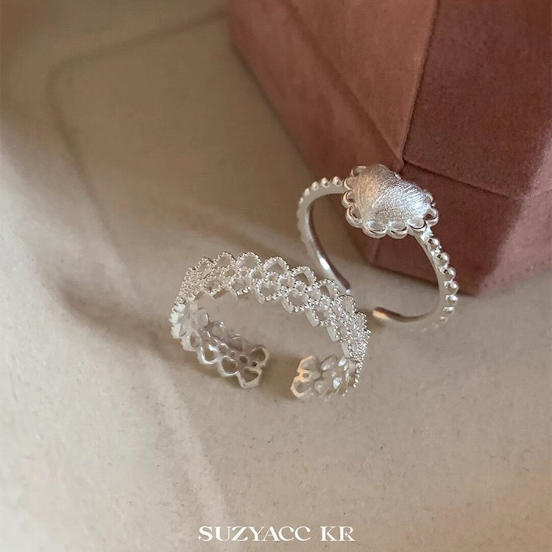 Lace Love Silver Ring,Lumivault.