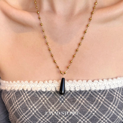 Retro Snake Eyes Layered Necklace