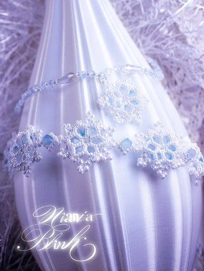 Daylight Snow Beaded Bracelet Necklace
