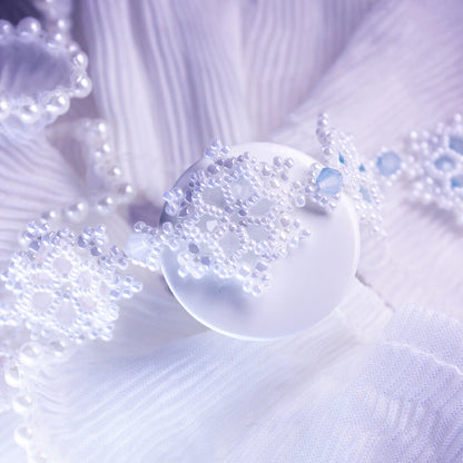 Daylight Snow Beaded Bracelet Necklace