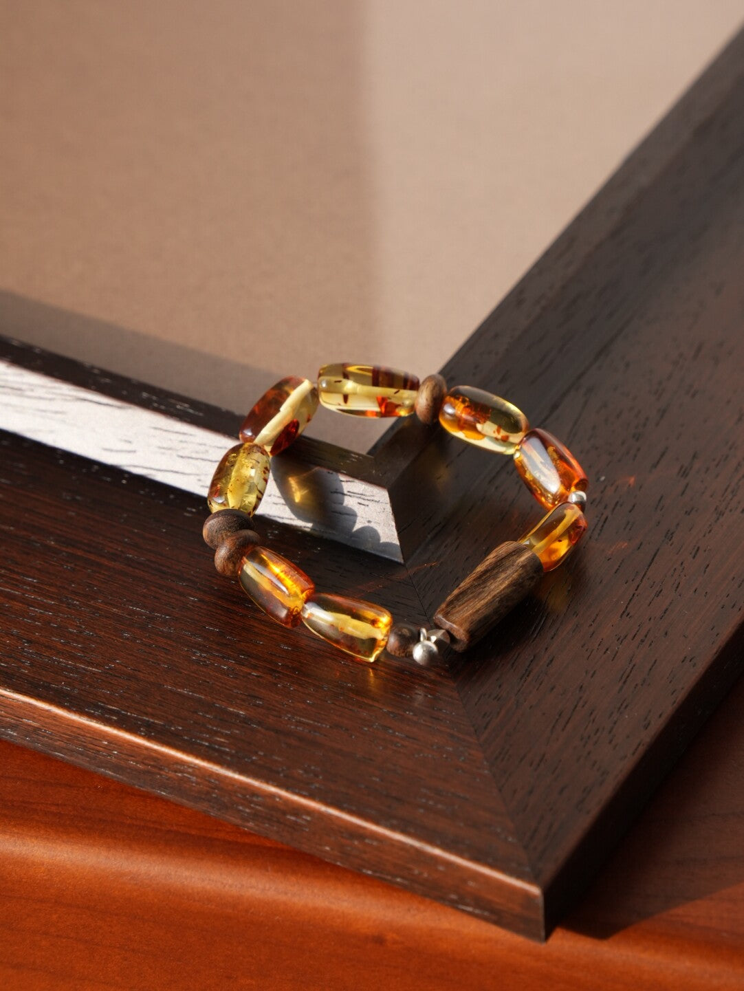 Maple Leaf Agarwood Silver Bracelet,Lumivault.
